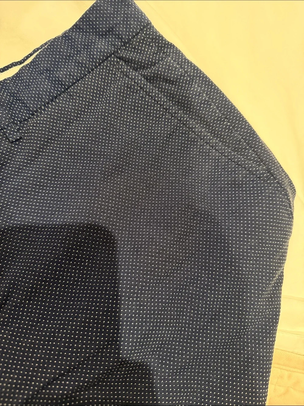 Frank & Oak Navy Microdot Flat-Front Shorts